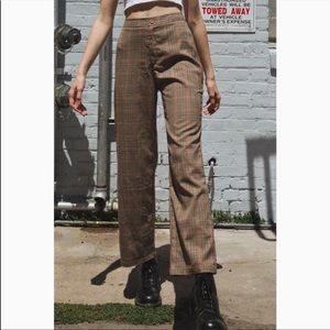 Brandy Melville Brown Plaid Pants